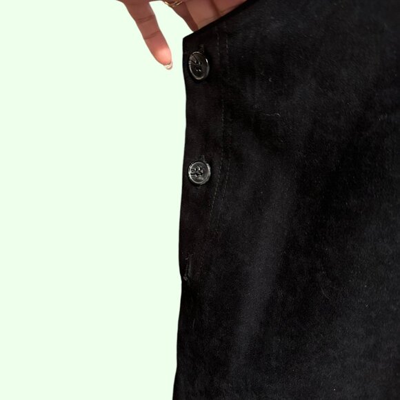 Vintage 90's black embroidered sleeveless velour midi/maxi dress Womens Large - Picture 3 of 8